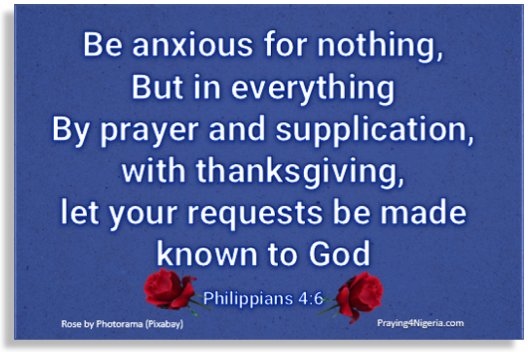 Be anxious for nothing - Phil 4.6