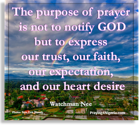 The purpose of prayer