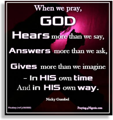 When we pray, GOD